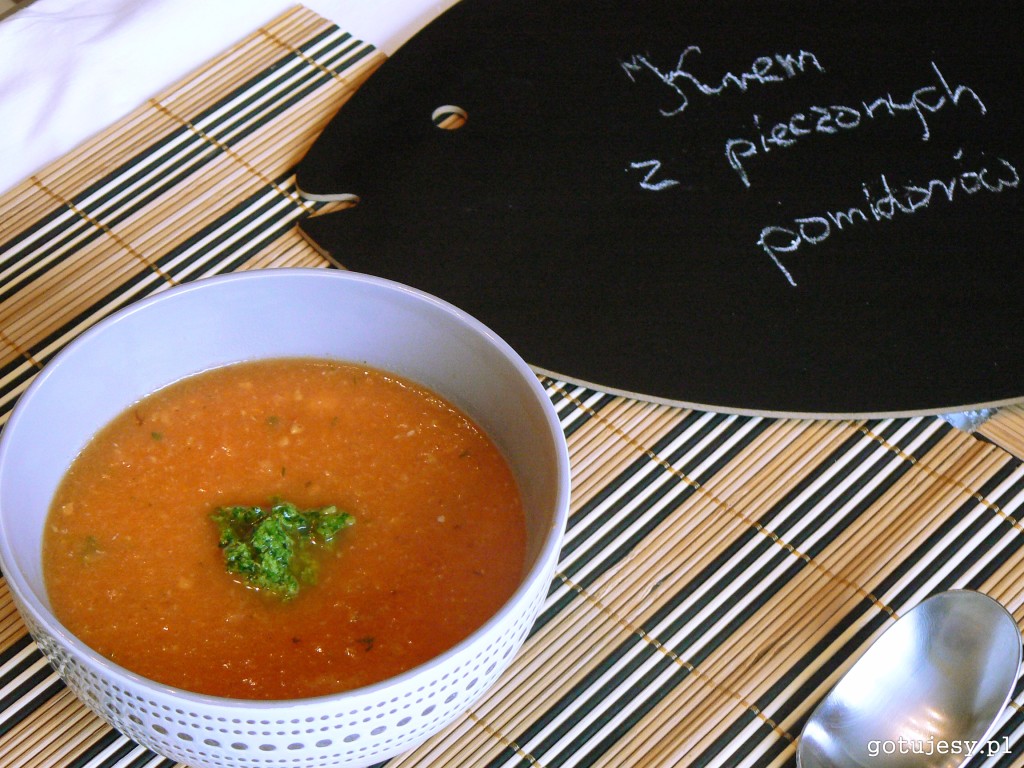 krem z pieczonych pomidorów