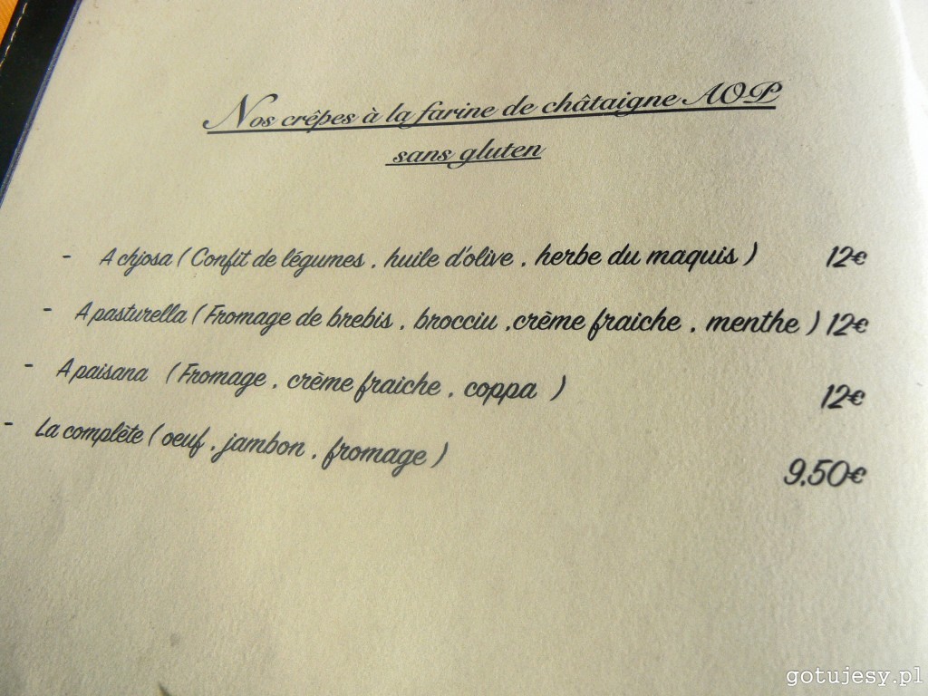 naleśniki menu korsyka